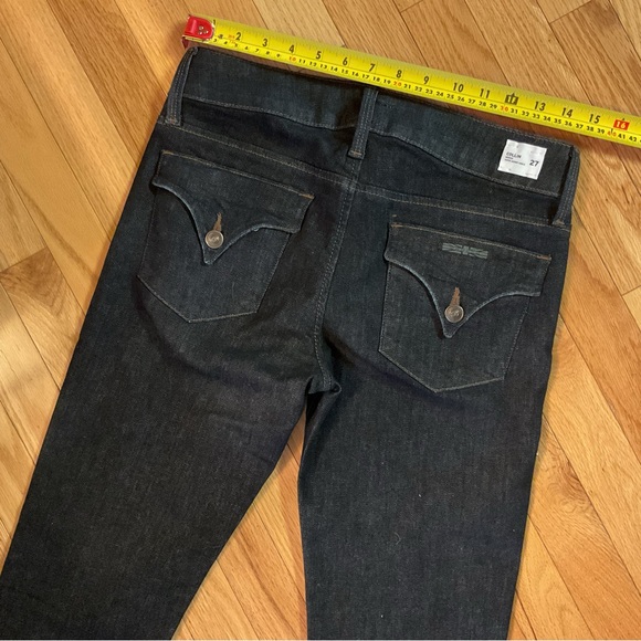 New Hudson Collin Tarpit Jeans Dark Wash Mid Rise Skinny Ankle Jeans Denim - Picture 8 of 16